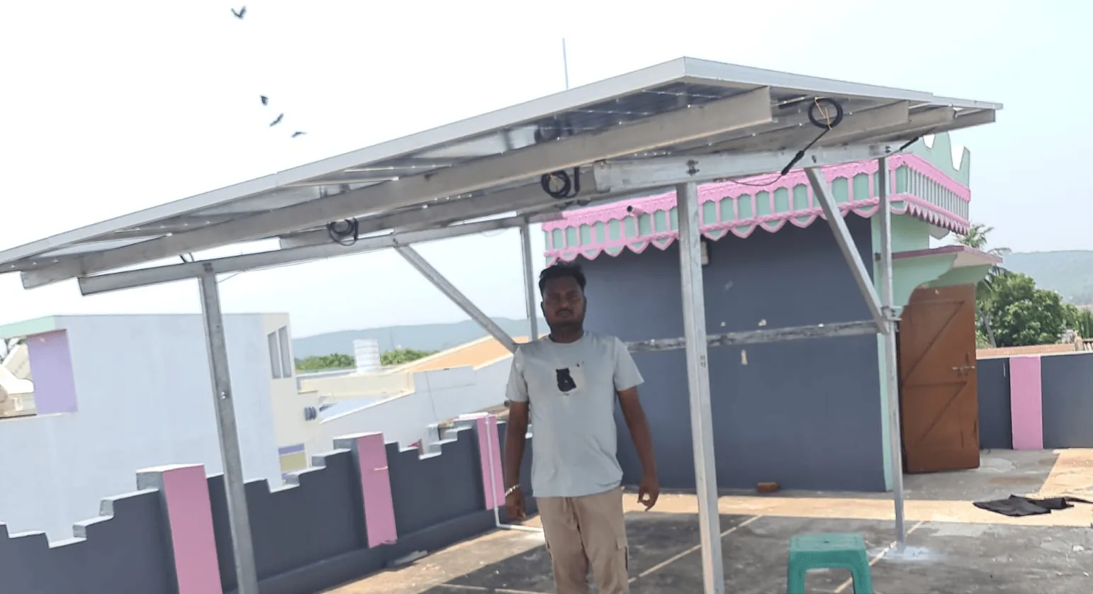 Solar carport installation — Sabulia, Odisha