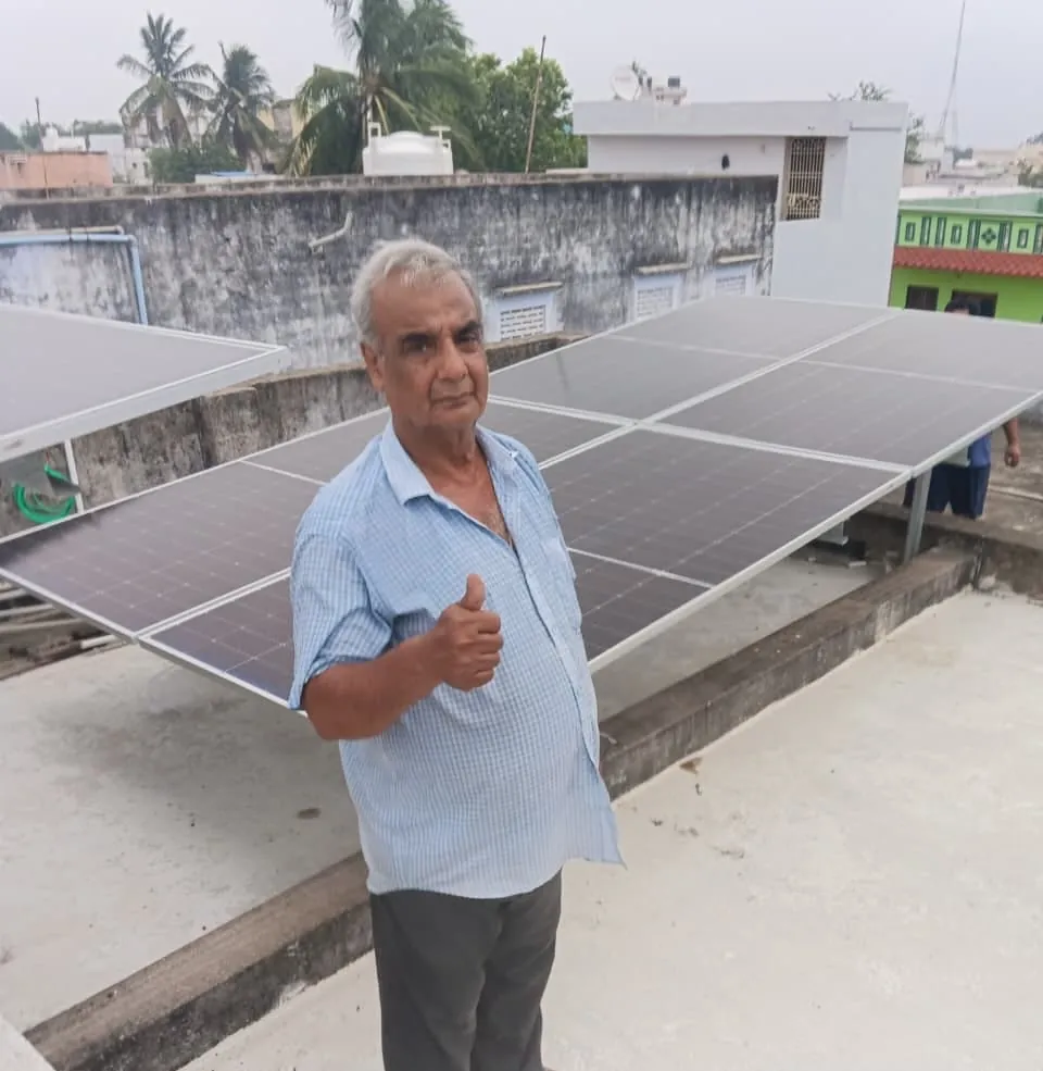 Happy homeowner — 5 kW solar installation, Odisha