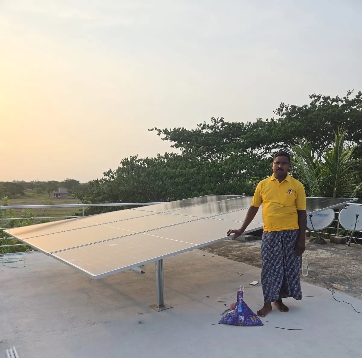 Solar installation for Niranjan Behera