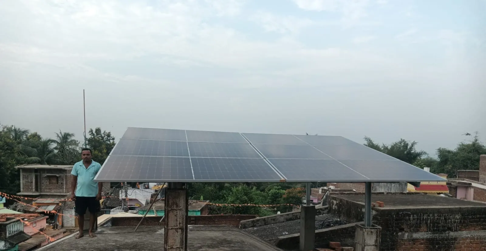 Solar installation for Padma Charan Bisoye