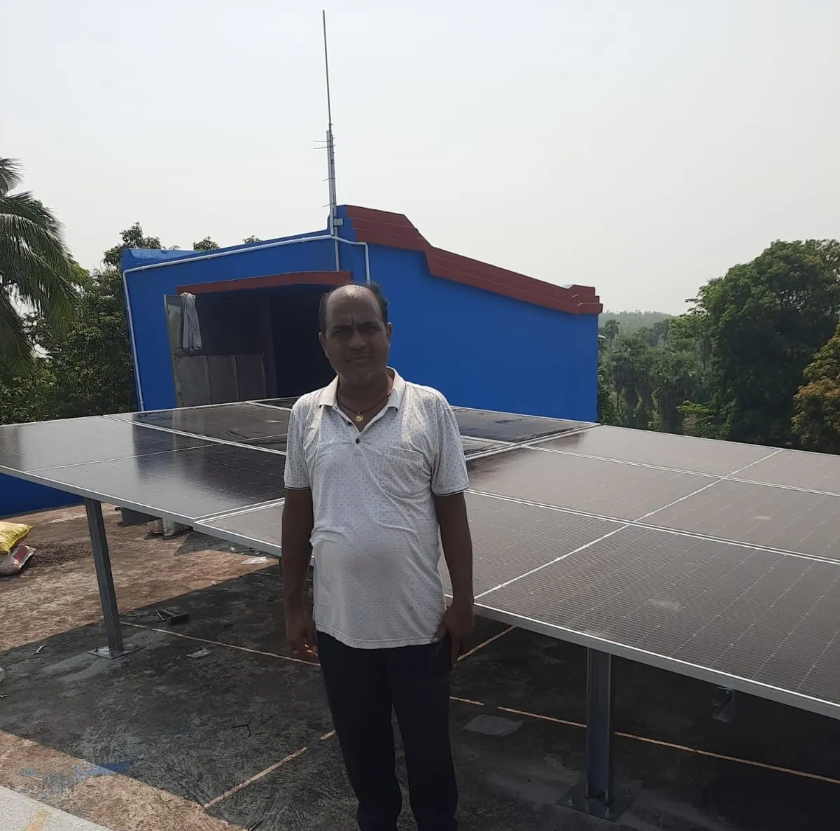 Solar installation for Sanjay Kumar Sahoo