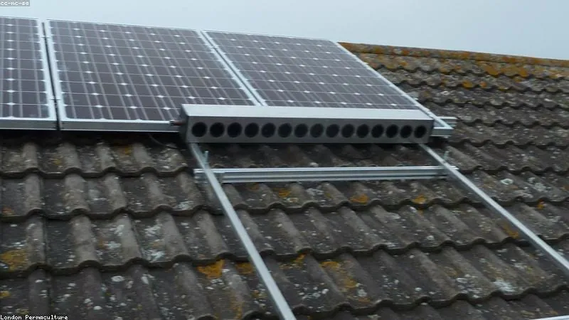 Residential rooftop solar installation on a home