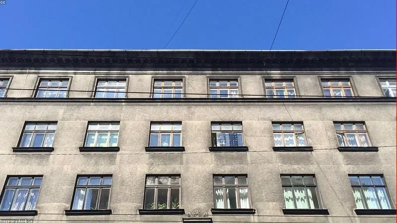 Solar panels on a housing society building